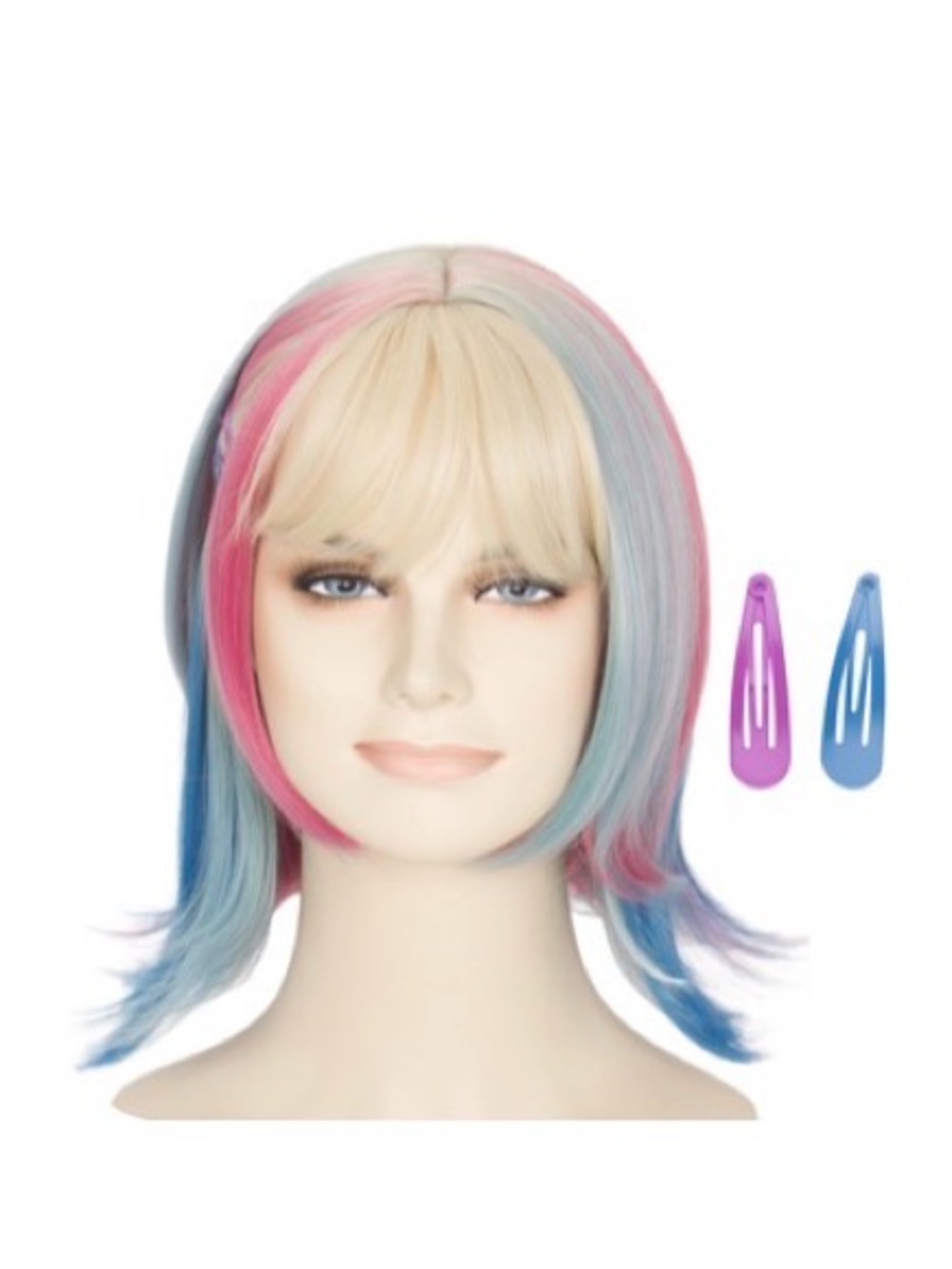 Pastel Pink Blue Ombre Women’s Short Synthetic Wig with Bangs MISS U HAIR
Pastel